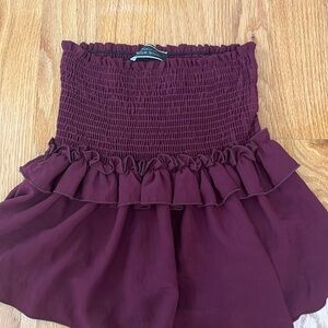 Blue Blush Top Women’s size S Small Burgandy